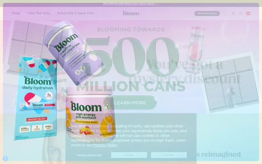 Bloom Nutrition Desktop, step 1