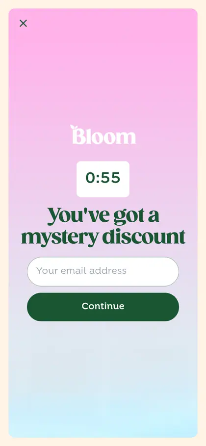 Bloom Nutrition Mobile, step 2