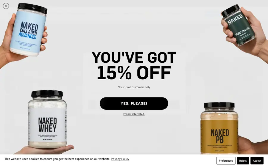 Naked Nutrition Desktop, step 1