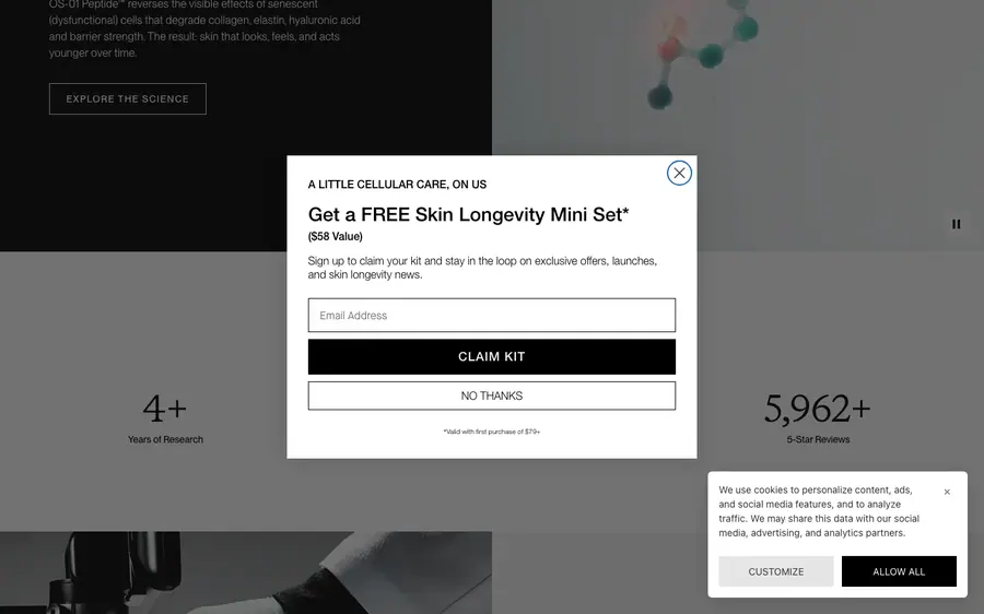 OneSkin Desktop, step 1