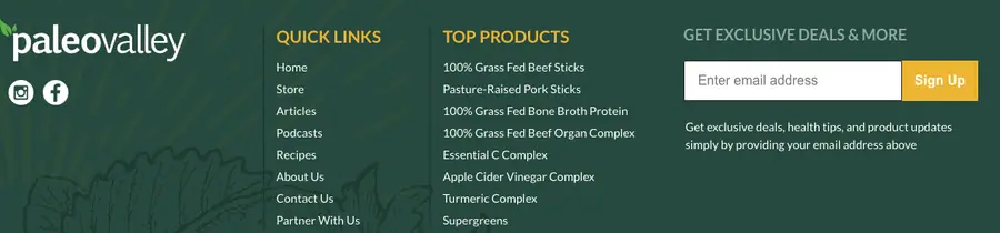 Paleovalley embedded signup