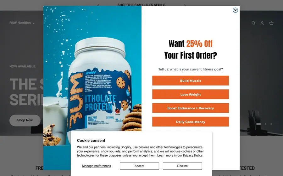 RAW Nutrition Desktop, step 1