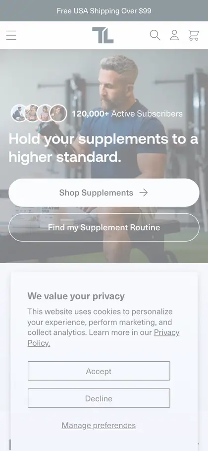Transparent Labs Mobile, step 1